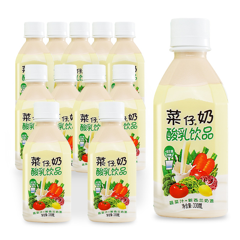 贝奇菜仔奶 乳酸菌饮料 330ml*12瓶